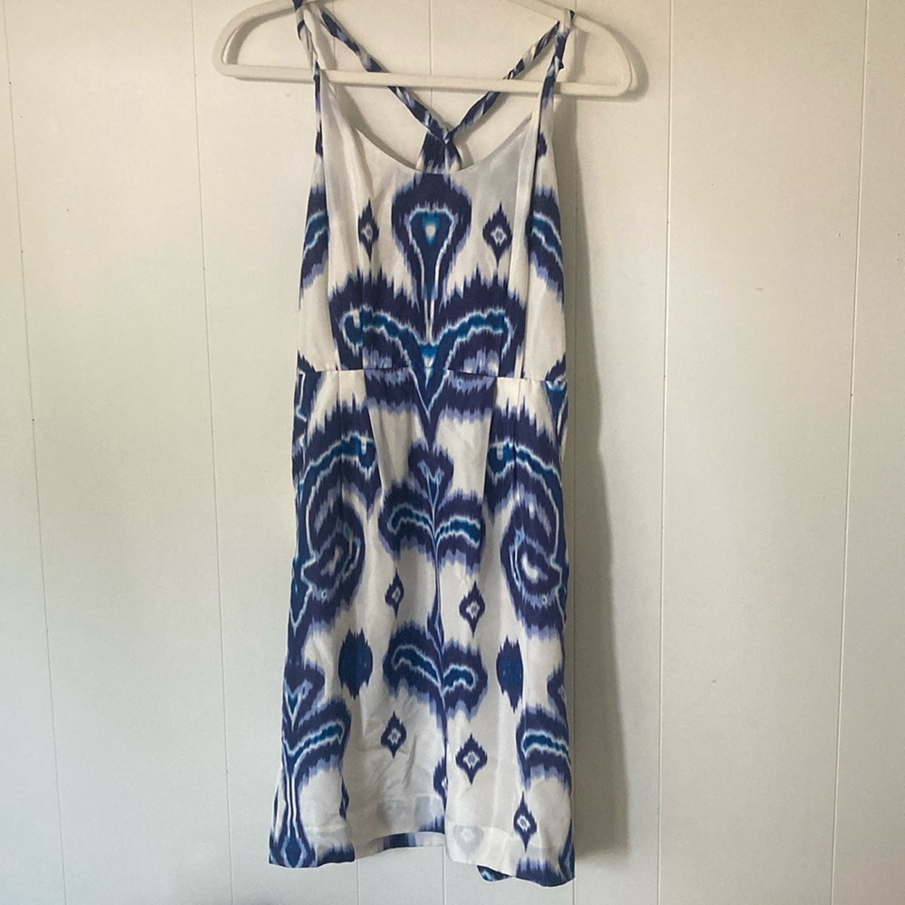 Banana Republic Blue and White Patterned Mini Dress